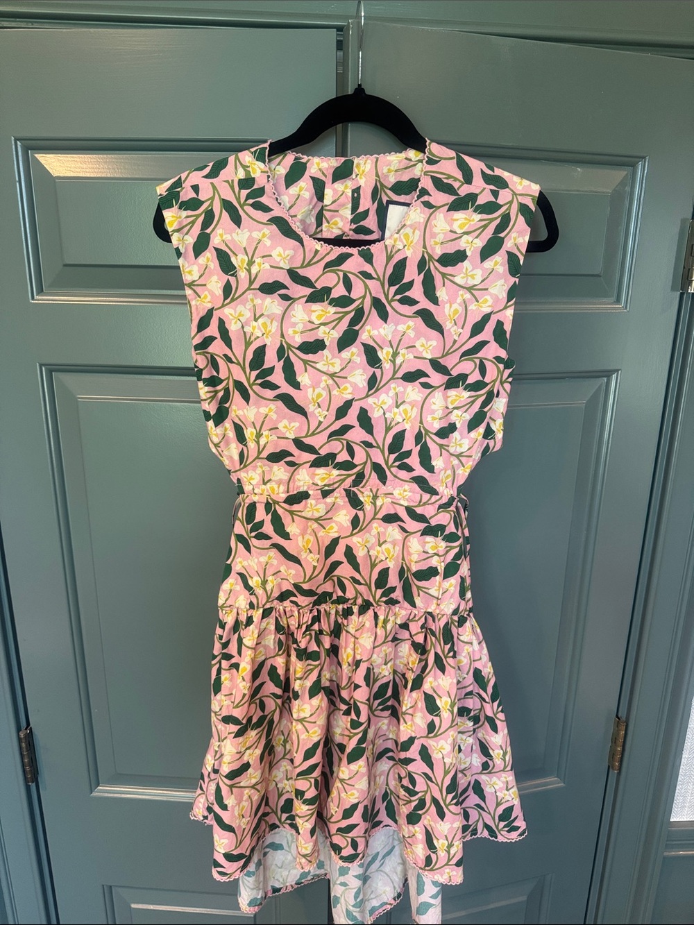 Pink Floral Fit-and-Flare Dress